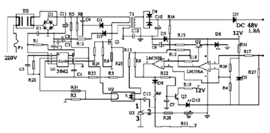 48v電動(dòng)車(chē)充電器電路圖